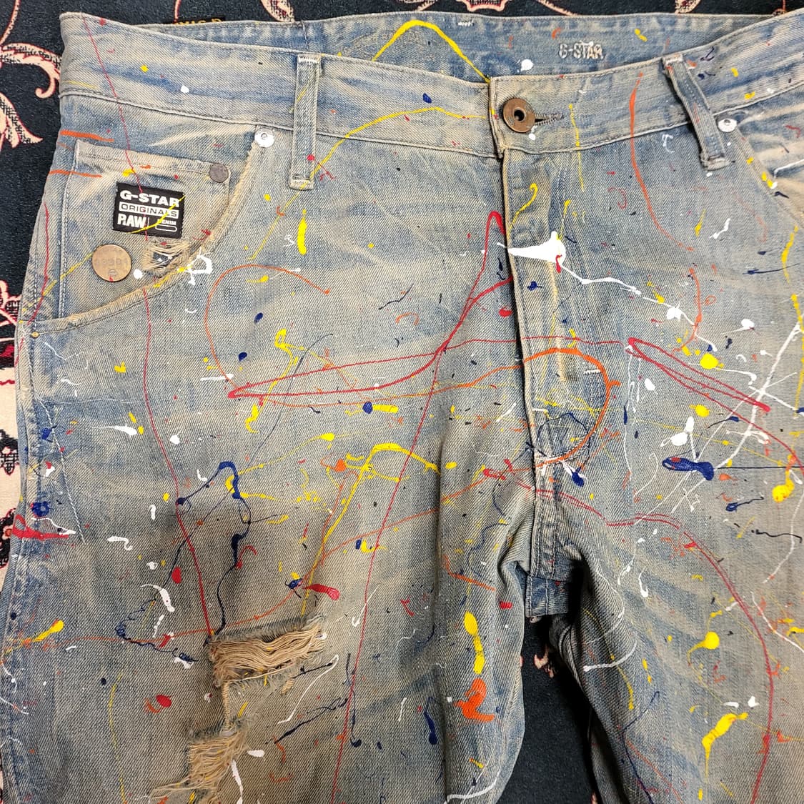 G-Star Raw 페인팅 청바지 (34) 상품이미지3