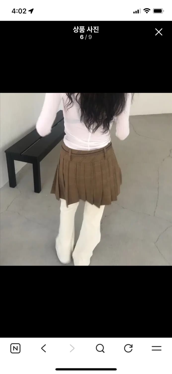 체크 레이어드 스커트 상품이미지5