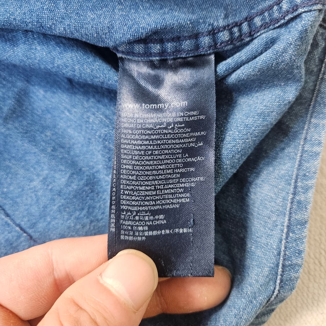 M 타미힐피거 데님 코튼 셔츠 0310Y 상품이미지4