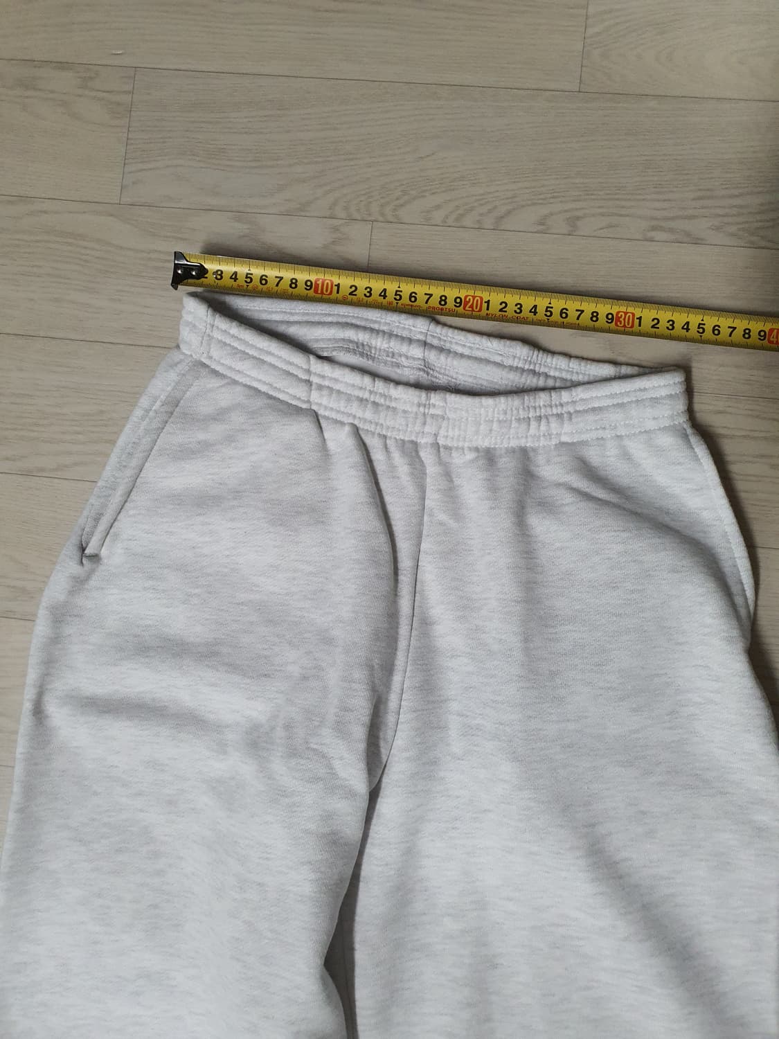 laa 스웨트 조거 팬츠 샘플 멜란지 화이트 상품이미지4