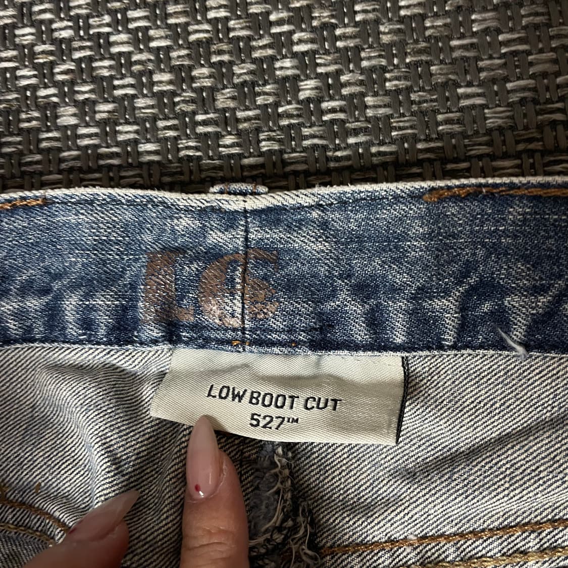(32) 리바이스 527 32X32 워싱 데님 팬츠 로우부츠컷 상품이미지3