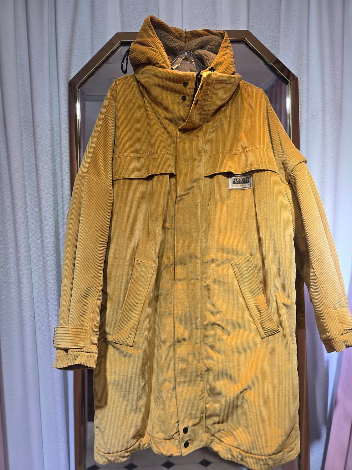 나파 마틴 로즈 코듀로이 롱 코트 옐로우 상품이미지5