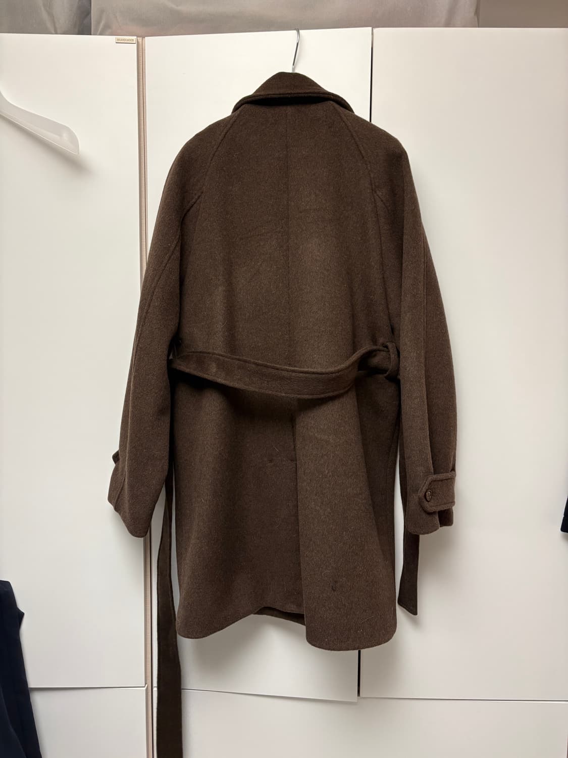 밀로 우먼 울 래글런 하프 코트 다크 브라운 상품이미지3