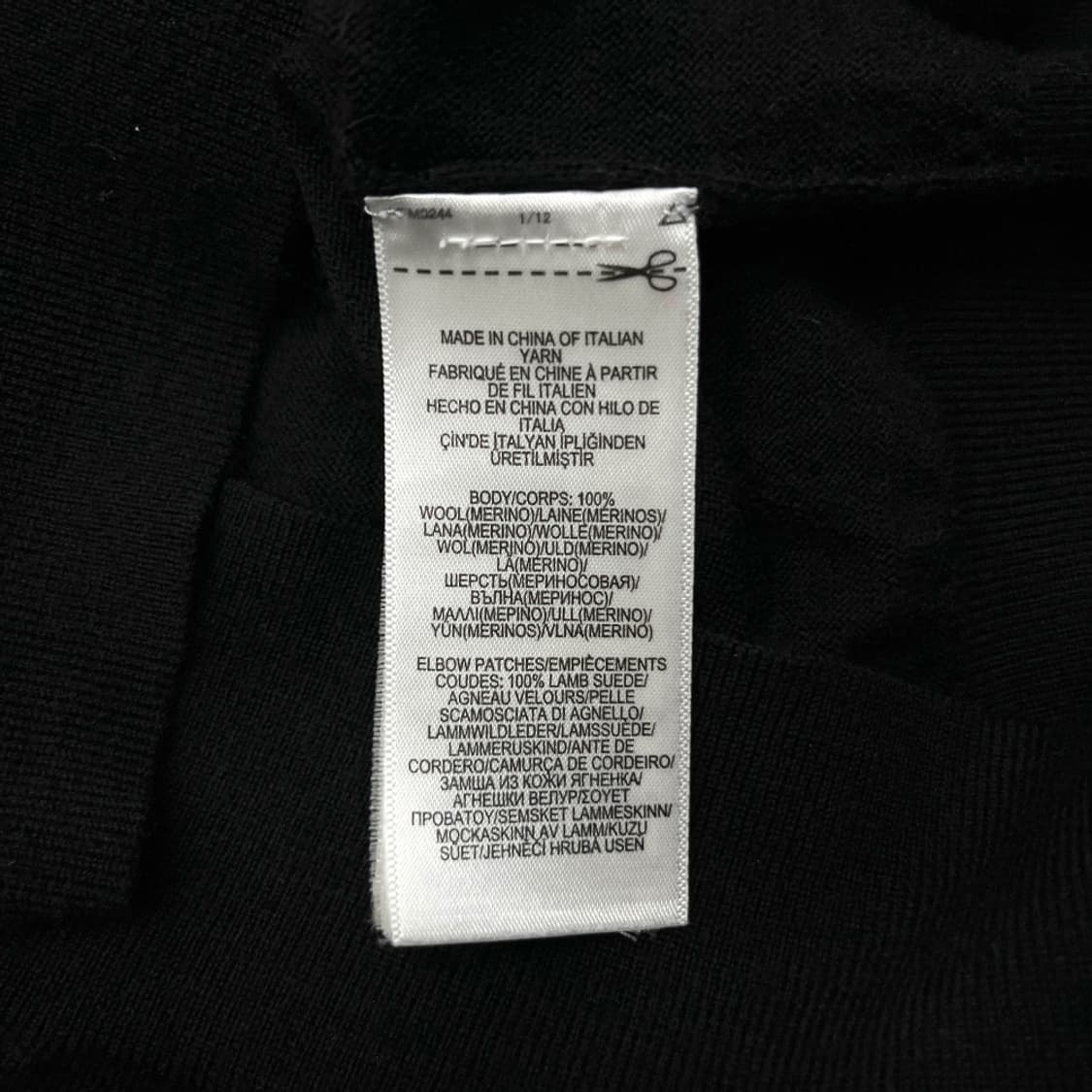 폴로 랄프로렌 메리노울 패치 블랙 가디건 M 상품이미지5