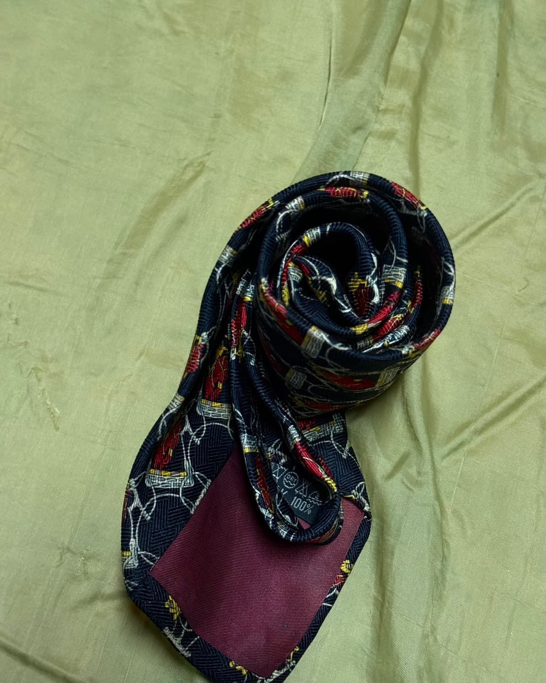 Relae 폴로 패턴 실크 타이 상품이미지3