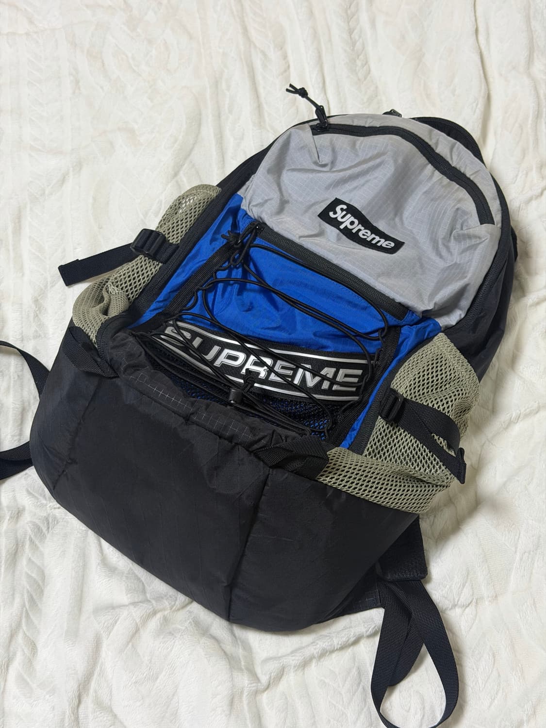 슈프림백팩 블루 상품이미지1