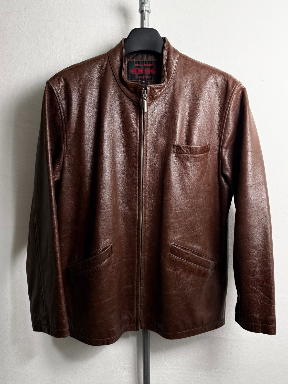 Vintage Cowhide Leather Zip Up Jacket 상품이미지1