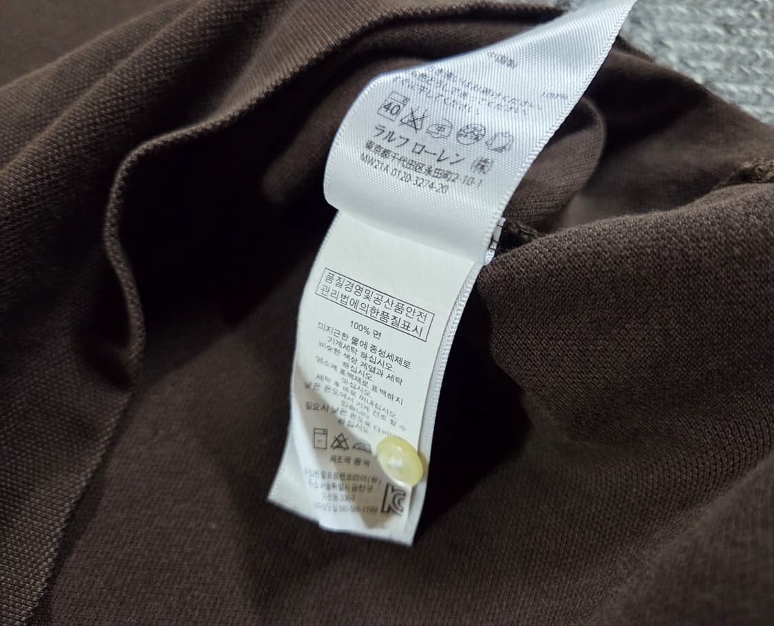 폴로 랄프로렌 커피 브라운 빅포니 반팔 카라티
 상품이미지5