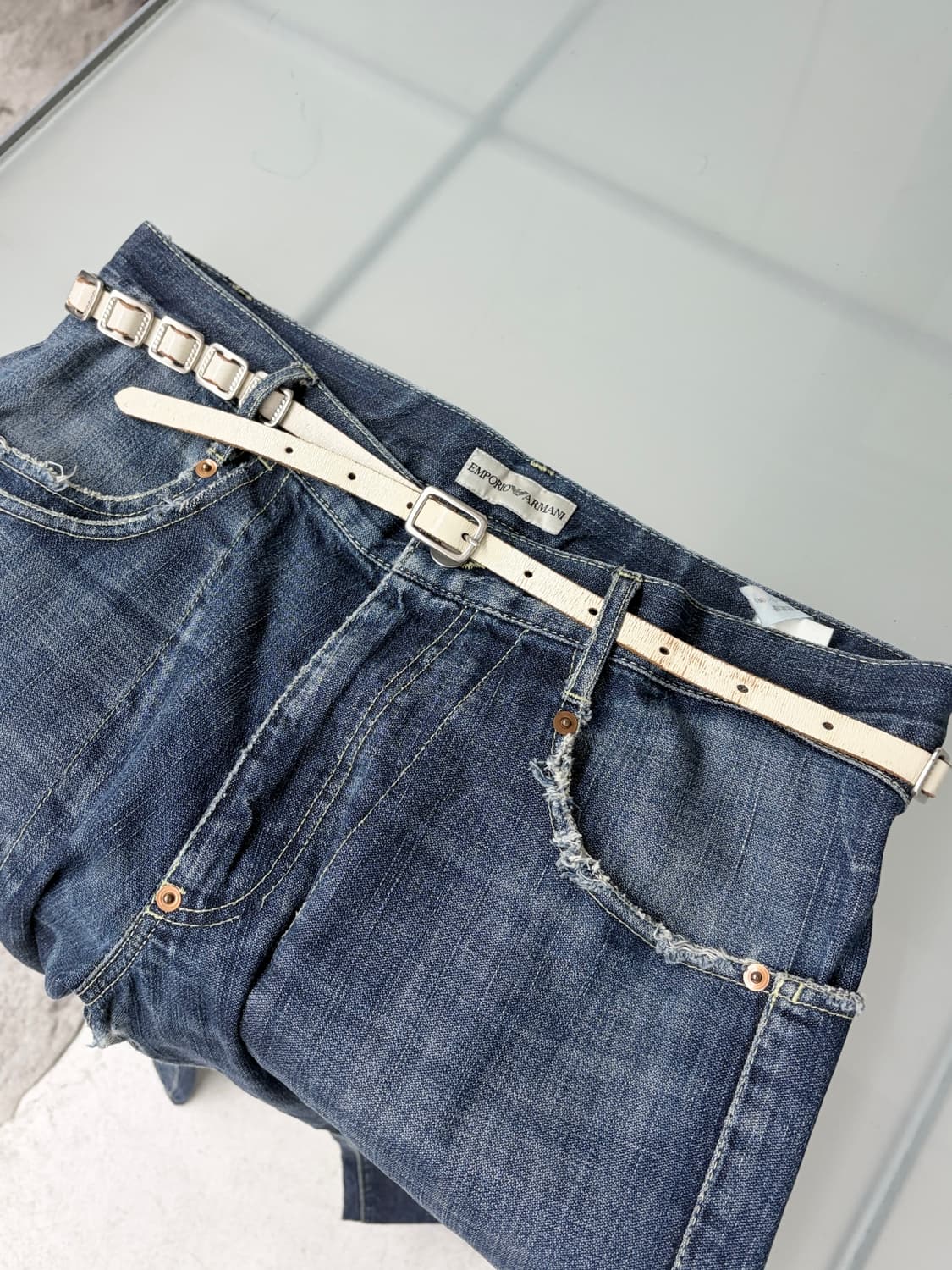 주카 레이어링 레더 벨트 상품이미지2