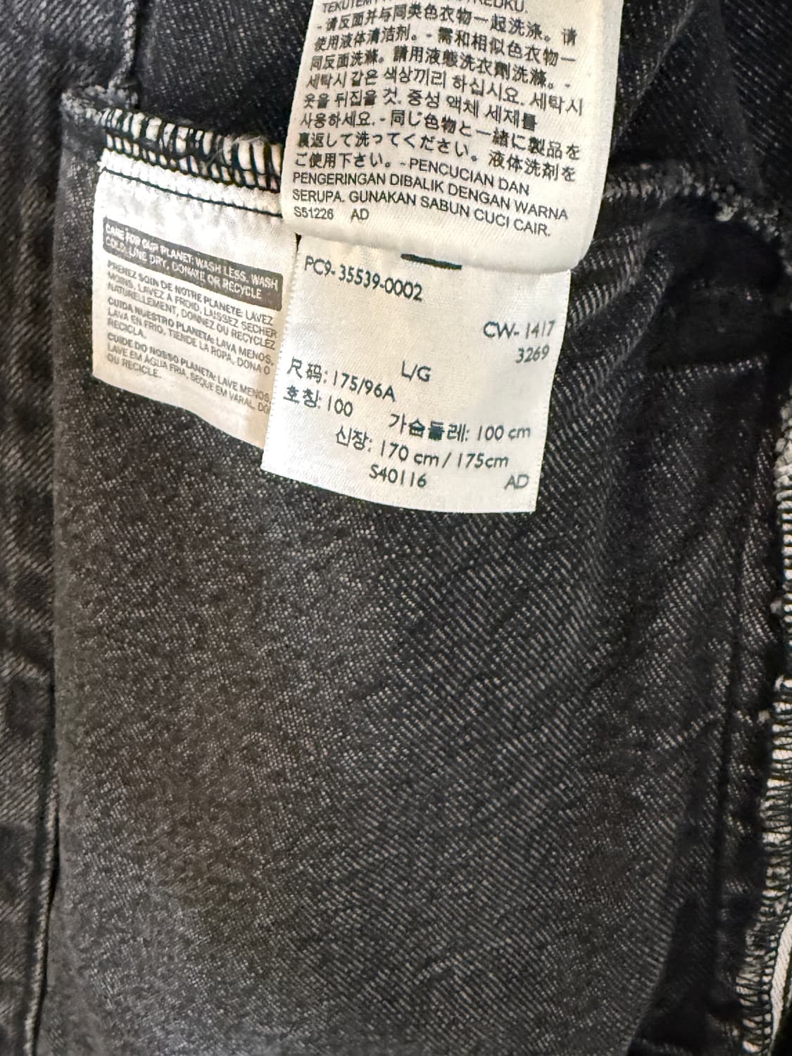 리바이스 알터드 트러커 송민호 흑청자켓 상품이미지4