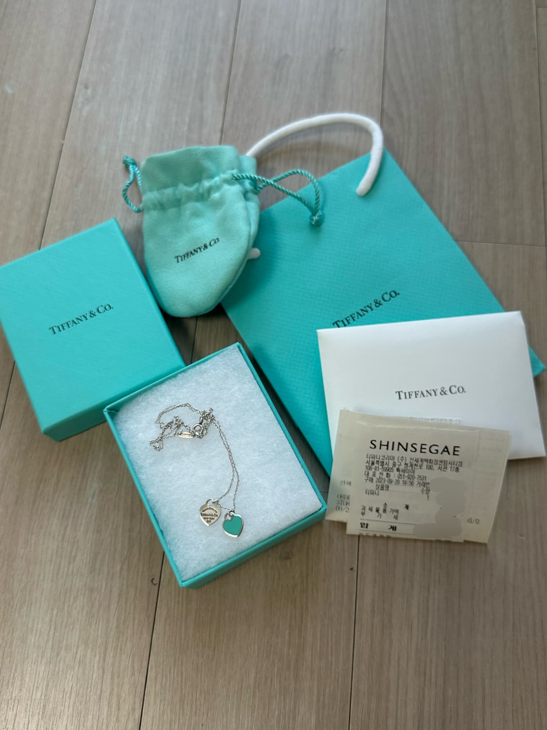 티파니앤코 리턴 투 티파니 블루 더블하트 태그 펜던트 미니실버 상품이미지1