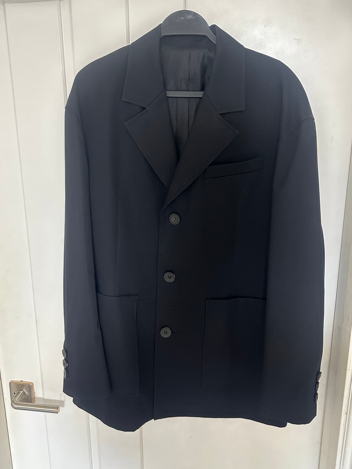 24ss우영미 블랙 코튼 싱글 자켓 46 상품이미지1