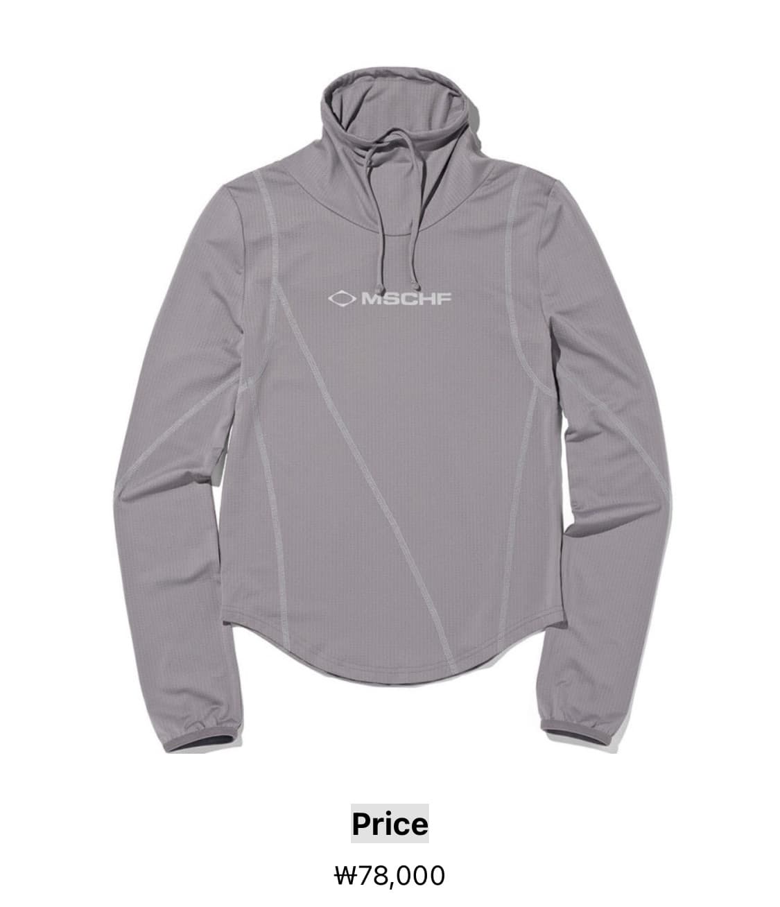 draped turtle neck top grey 상품이미지1