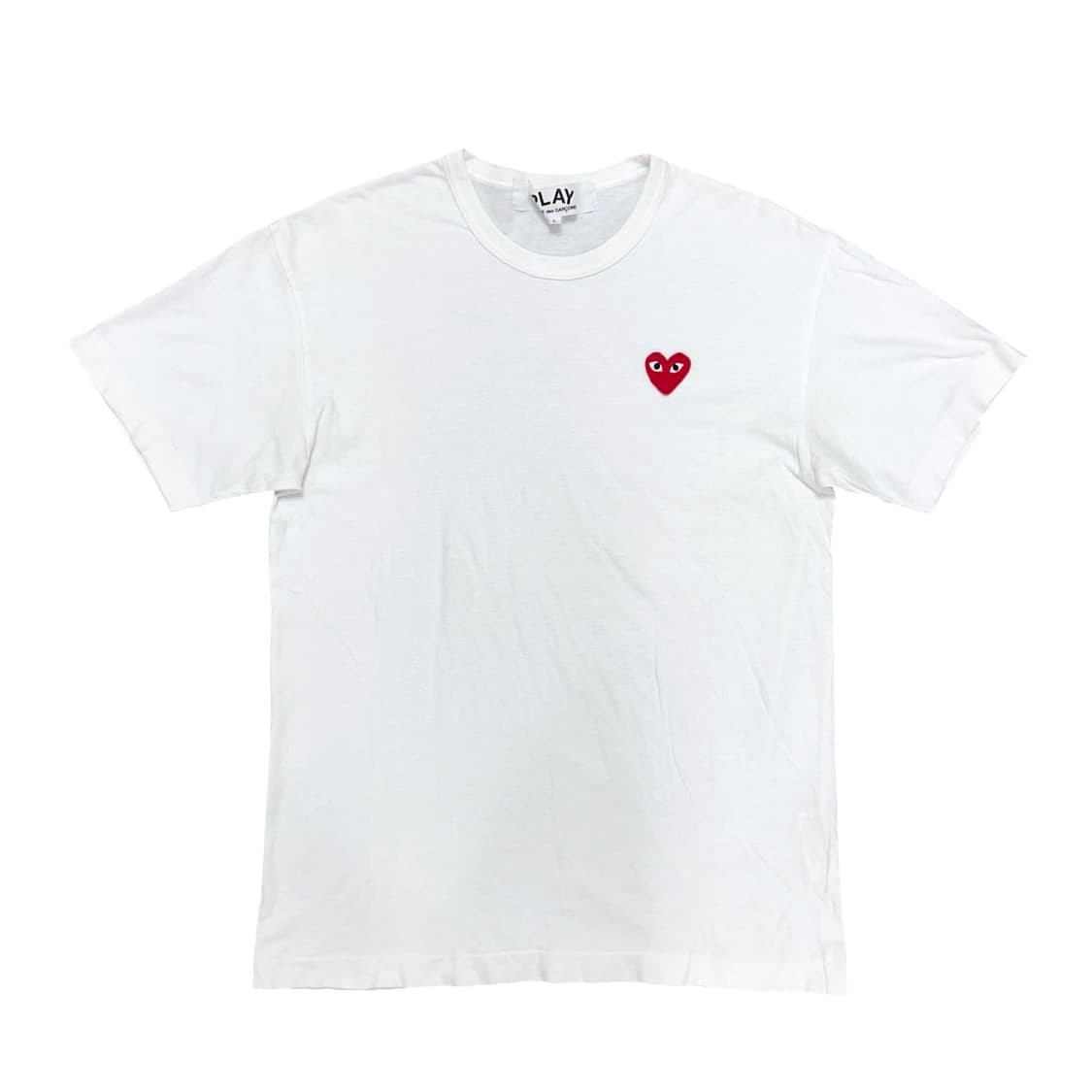 꼼데가르송 레드와펜 화이트 반팔(L) 상품이미지1