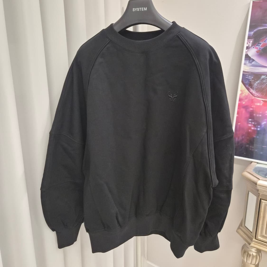 송지오옴므 블랙 맨투맨 상품이미지1