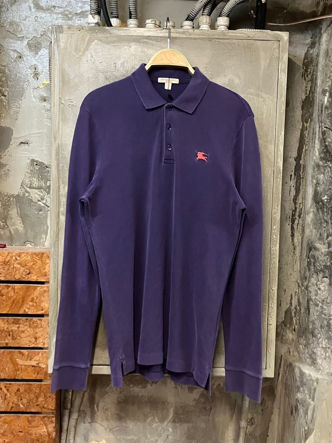 버버리 카라 긴팔 퍼플 M  #csz2008 상품이미지1