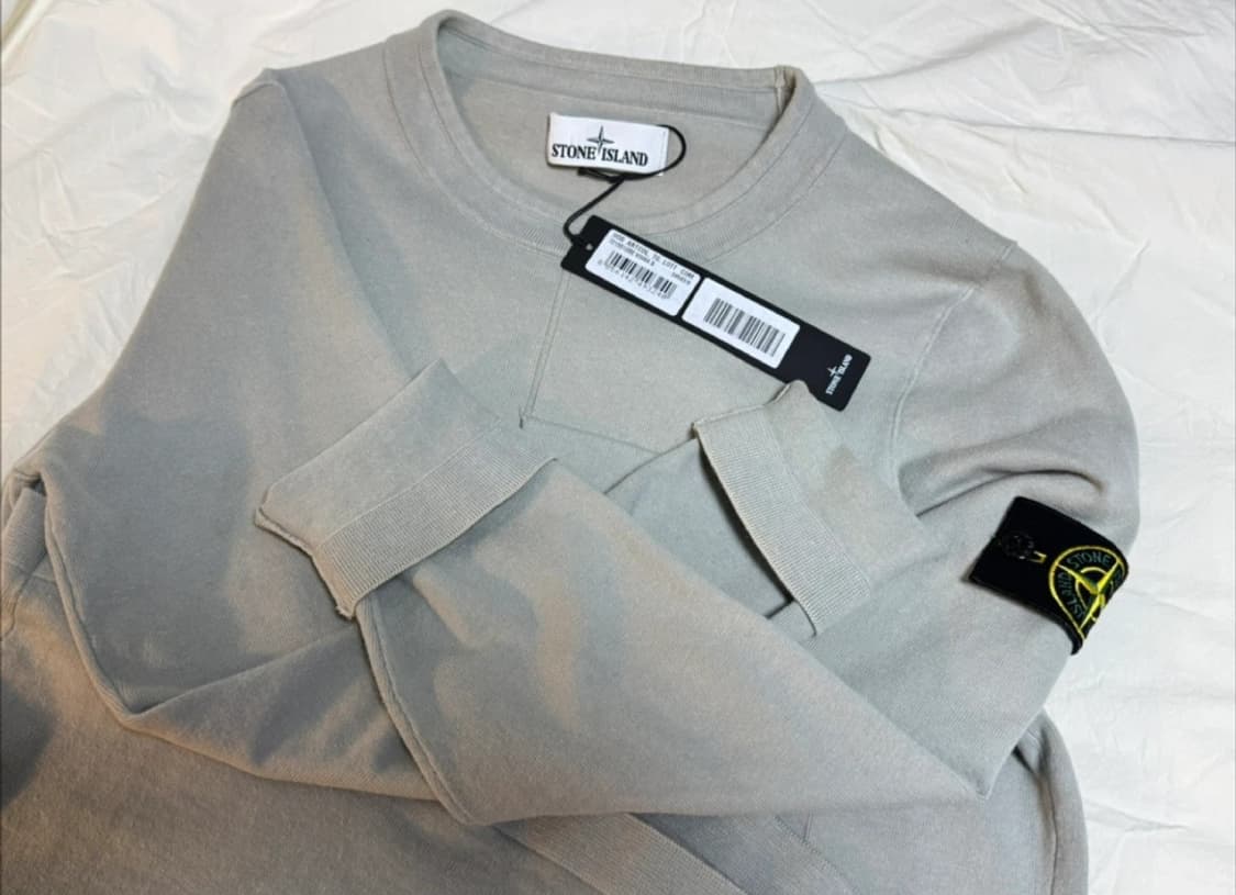 [풀구성,새상품급] 스톤아일랜드 베이지 니트 상품이미지1