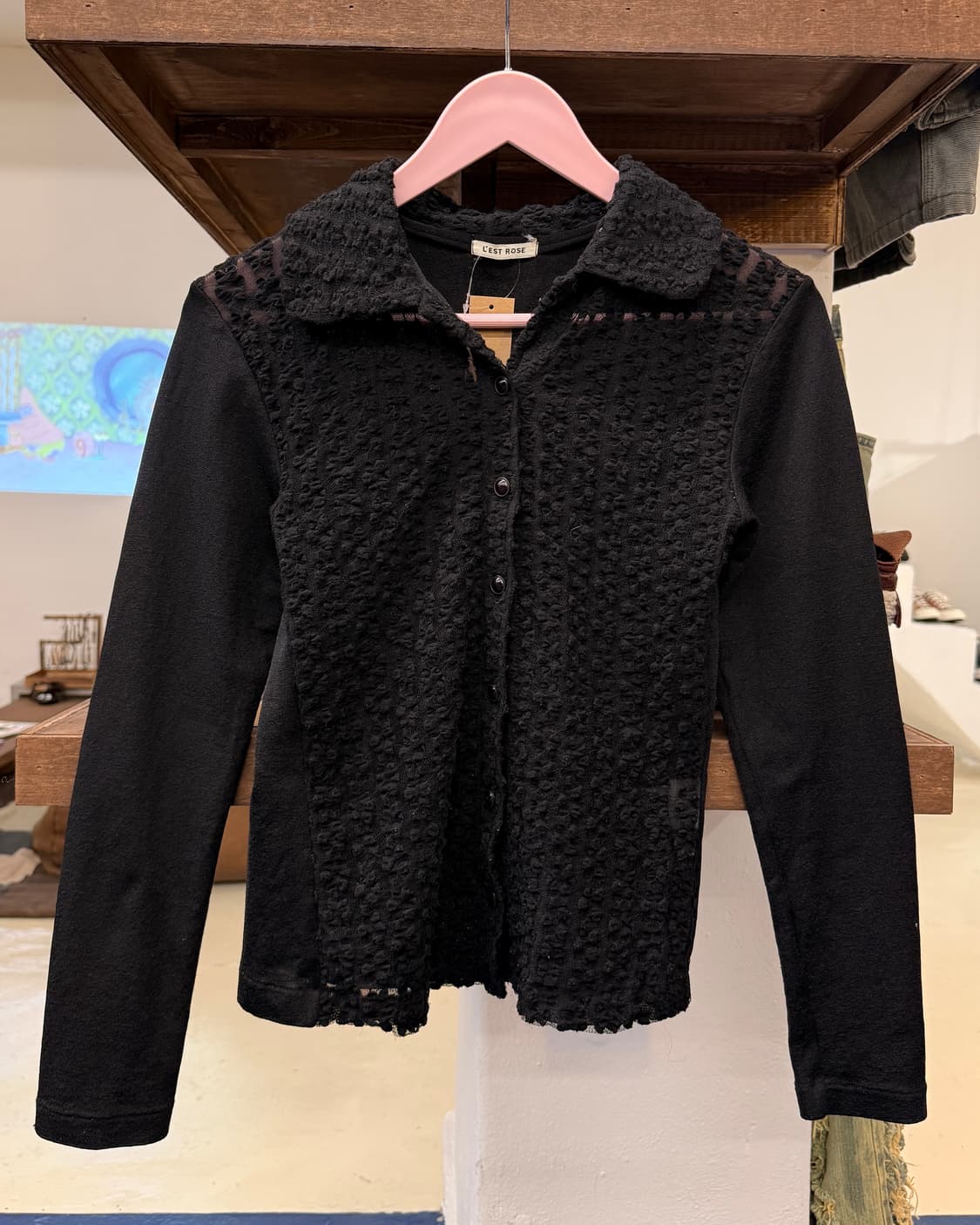 Jpn Lest rose 믹스 카라 셔츠 상품이미지3