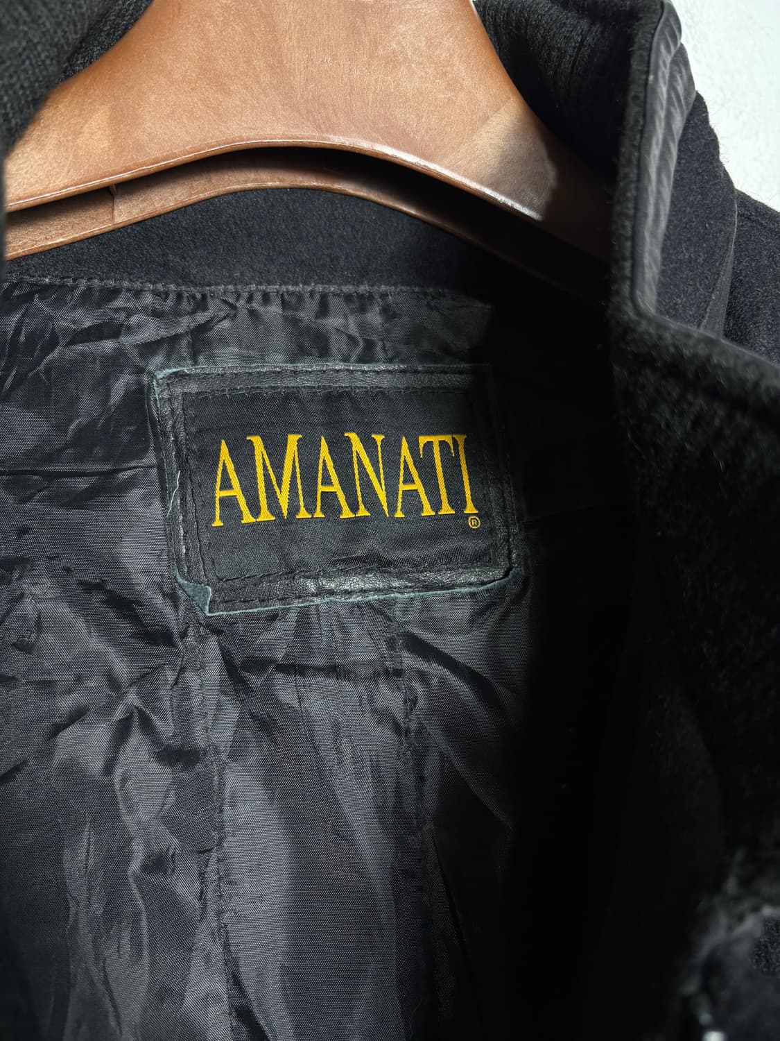 Amanati 아마나티 울 가죽 바시티 자켓 상품이미지3