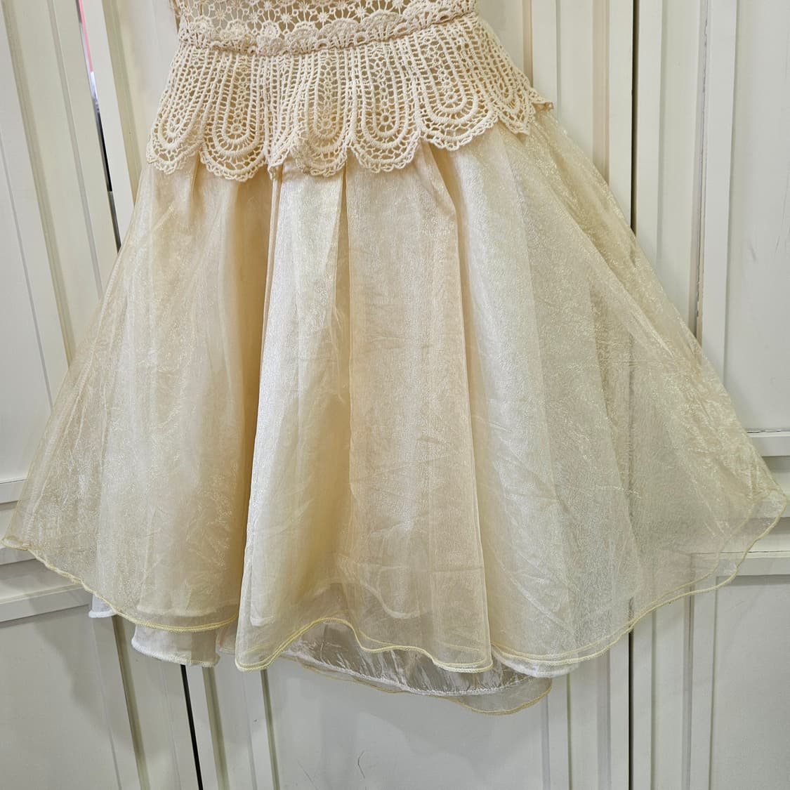 레이스 페어리 샴페인 드레스 원피스 상품이미지4