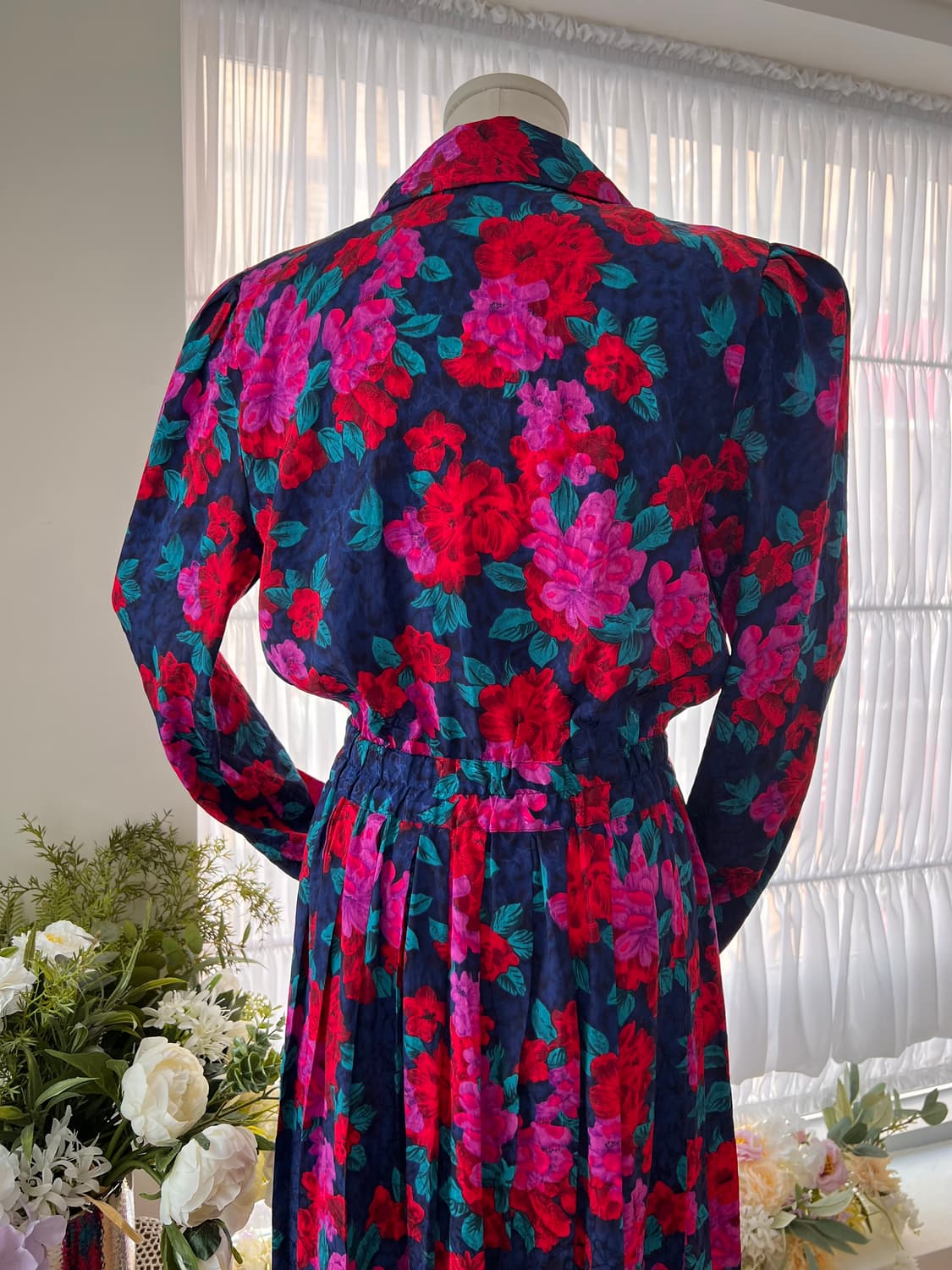 네이비 로즈 진주 더블버튼 원피스 상품이미지9