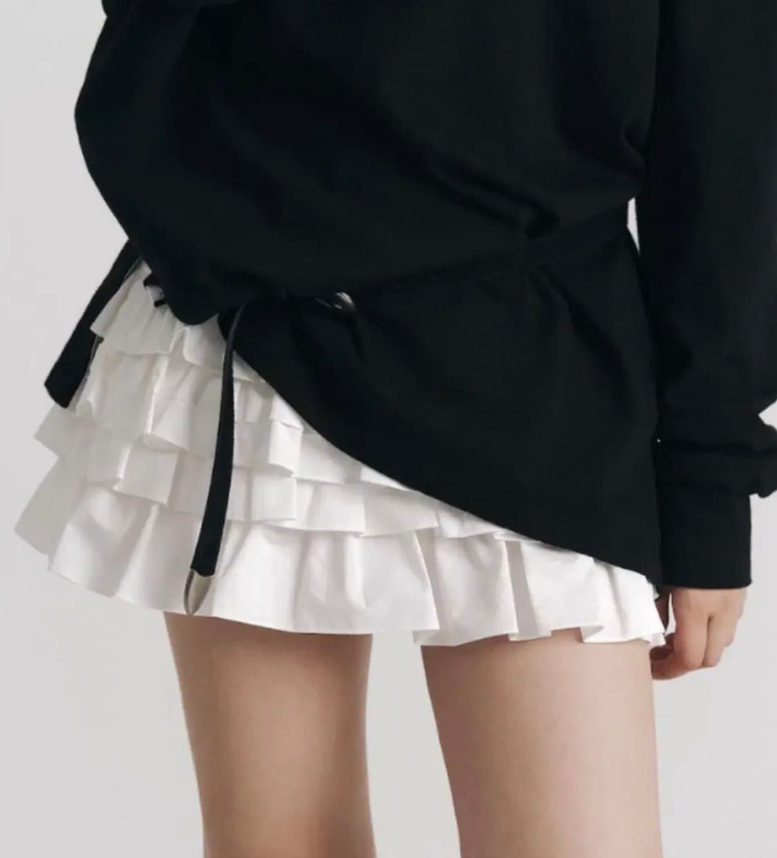 Tomgirl 톰걸 레이어드캉캉스커트 화이트 m 상품이미지1