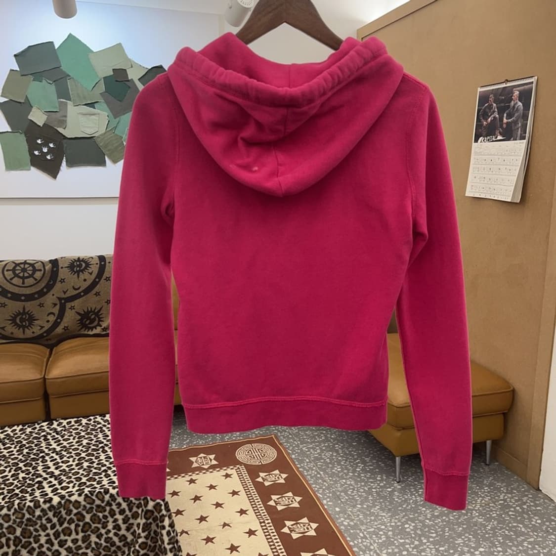 아베크롬비 Y2K 갸루 00's  핫핑크 기모 후드집업 S C08814 상품이미지4