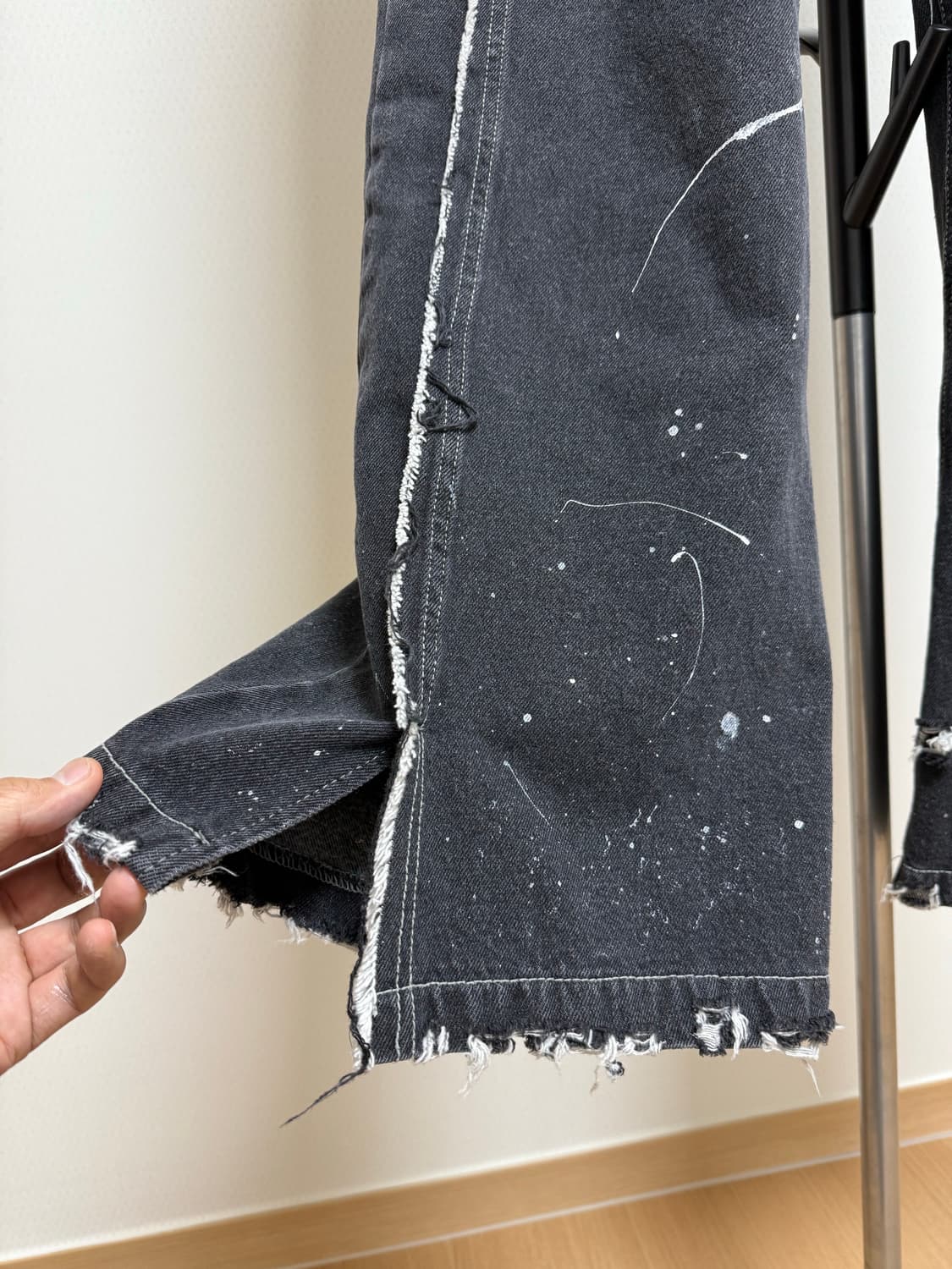 빈티지 와이드 플레어 블랙진 상품이미지8