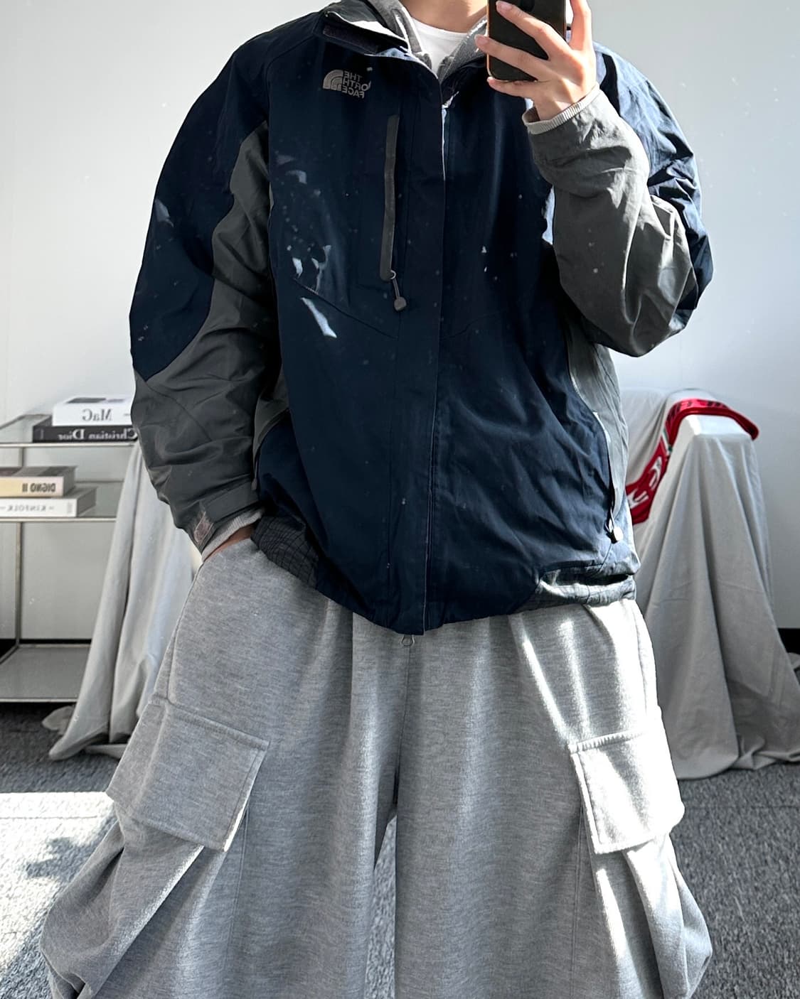 노스페이스 네이비 하이벤트 바람막이 M 상품이미지3