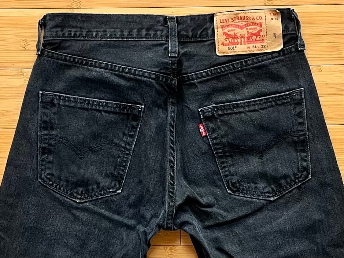 리바이스 501 블랙진 W31 L32 상품이미지4