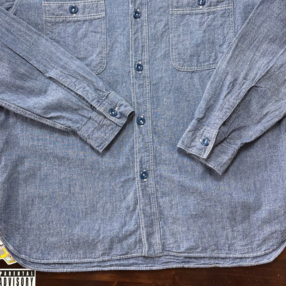 버즈릭슨 샴브레에 워크 셔츠 16-16 1/2 상품이미지4