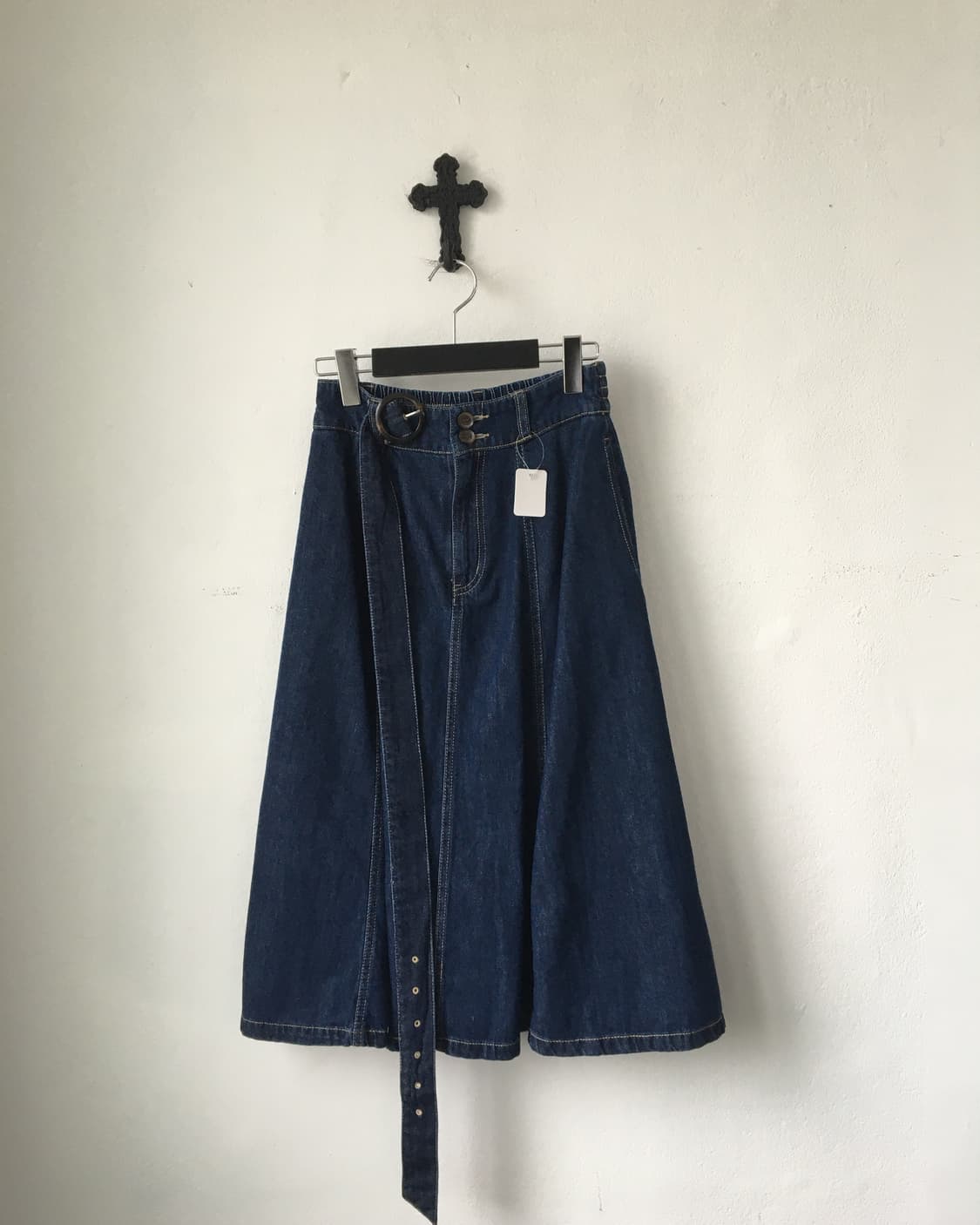 belted denim skirt 상품이미지1