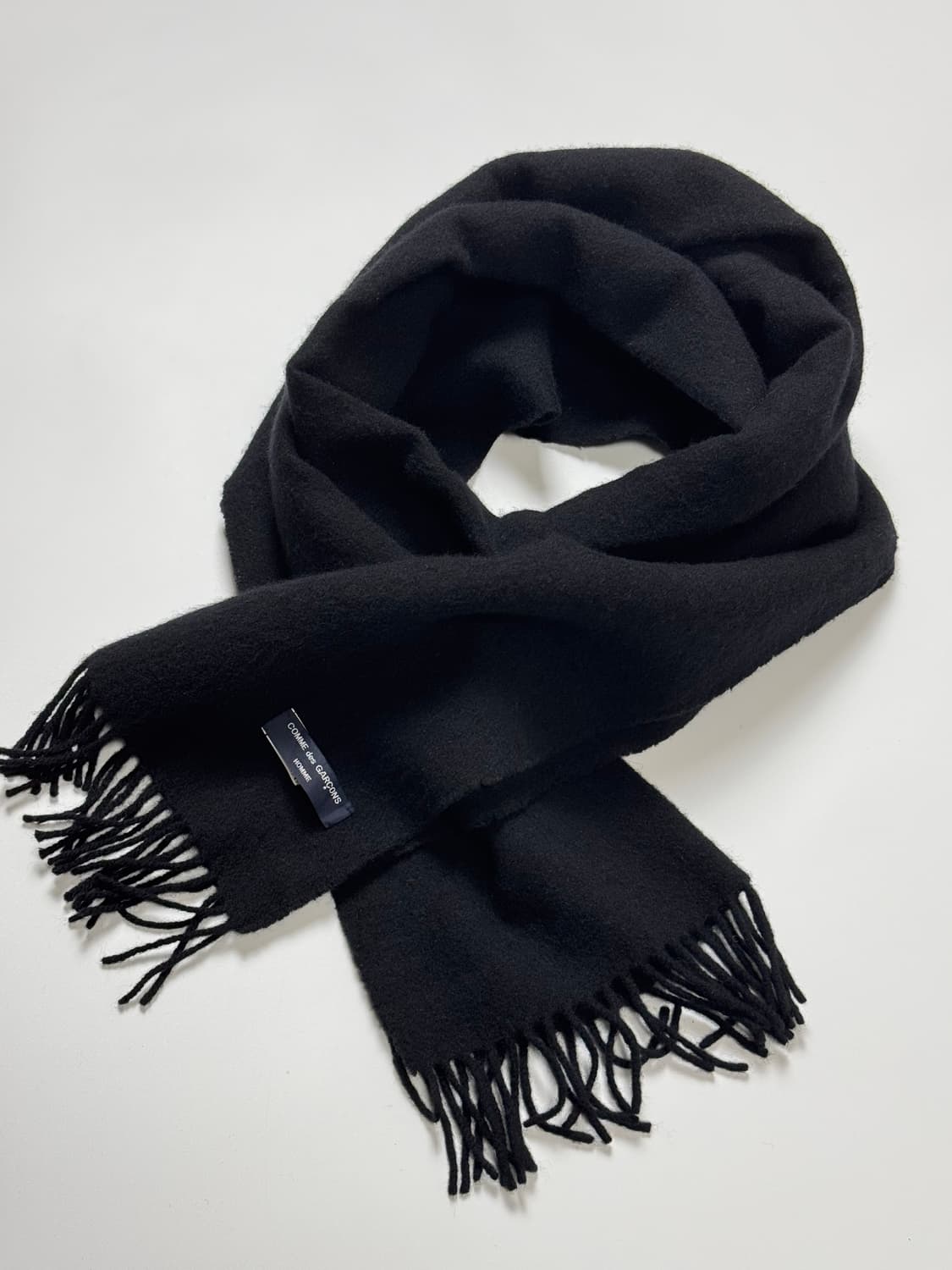 꼼데가르송 옴므 머플러 블랙 상품이미지1