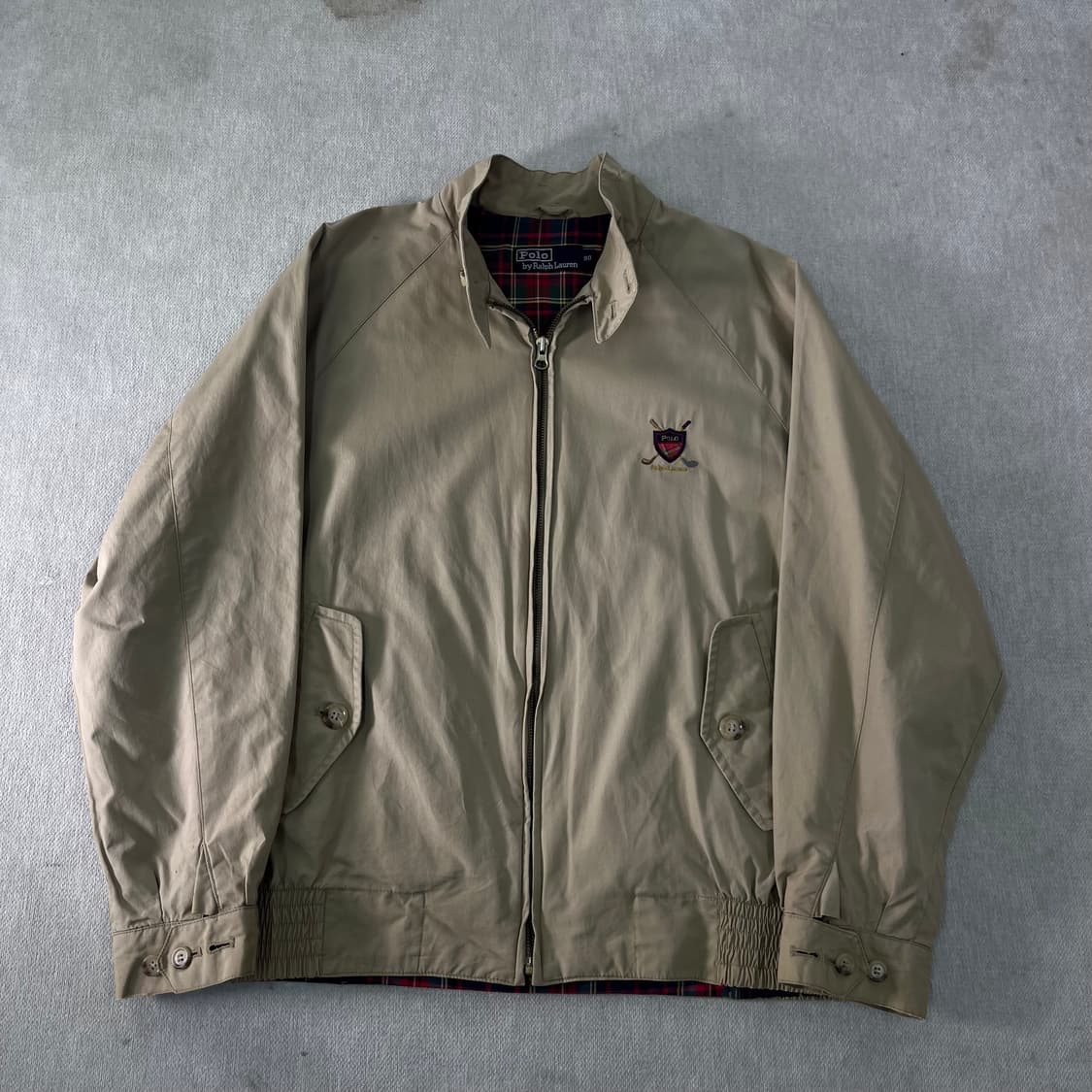 100 80s (일경물산)폴로랄프로렌 방패로고 블루종 자켓 상품이미지1