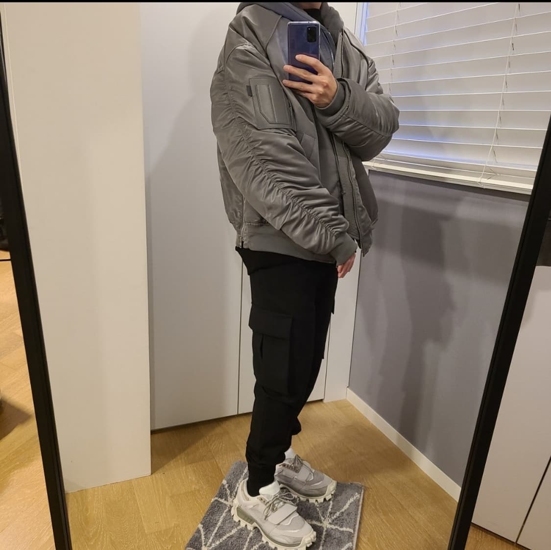 준지 129만 후드 마원 애쉬 그레이 MA-1 상품이미지5