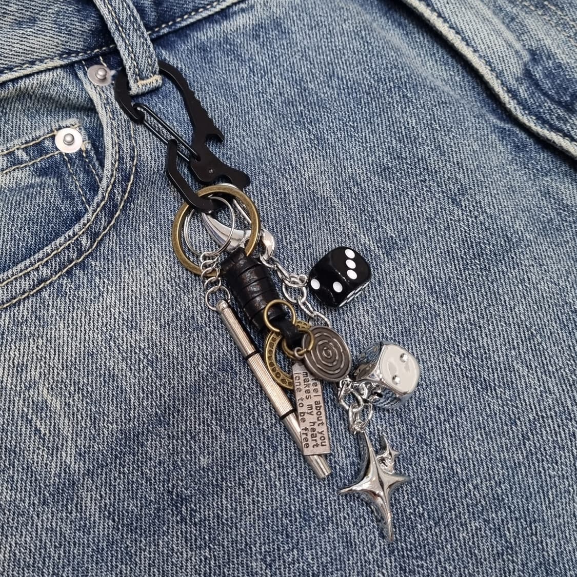 🎲 Bright Dice (빛나는 행운) 키링 siver keyring 상품이미지6