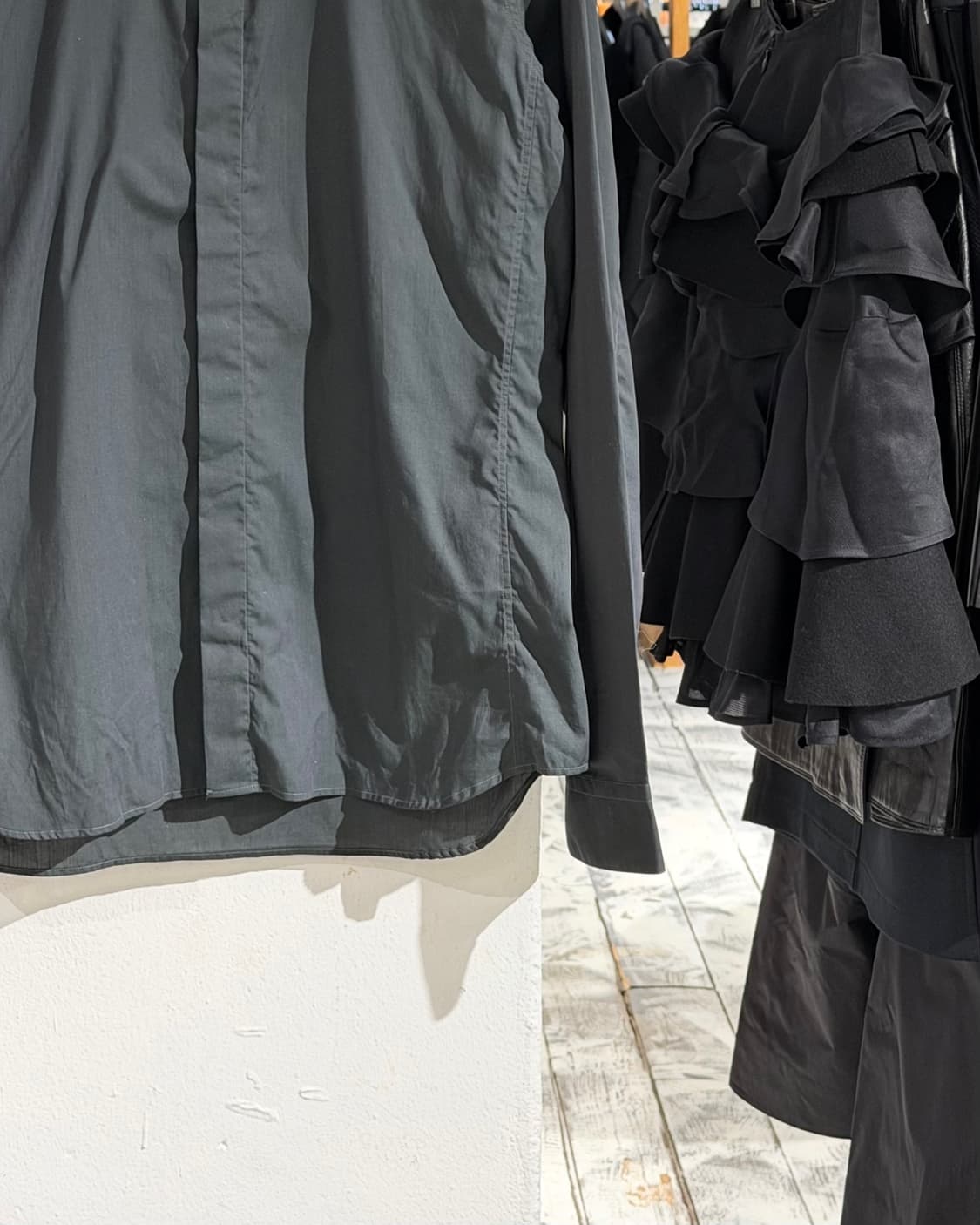 질샌더 다크그린 폴딩 카라 코튼 셔츠 상품이미지6