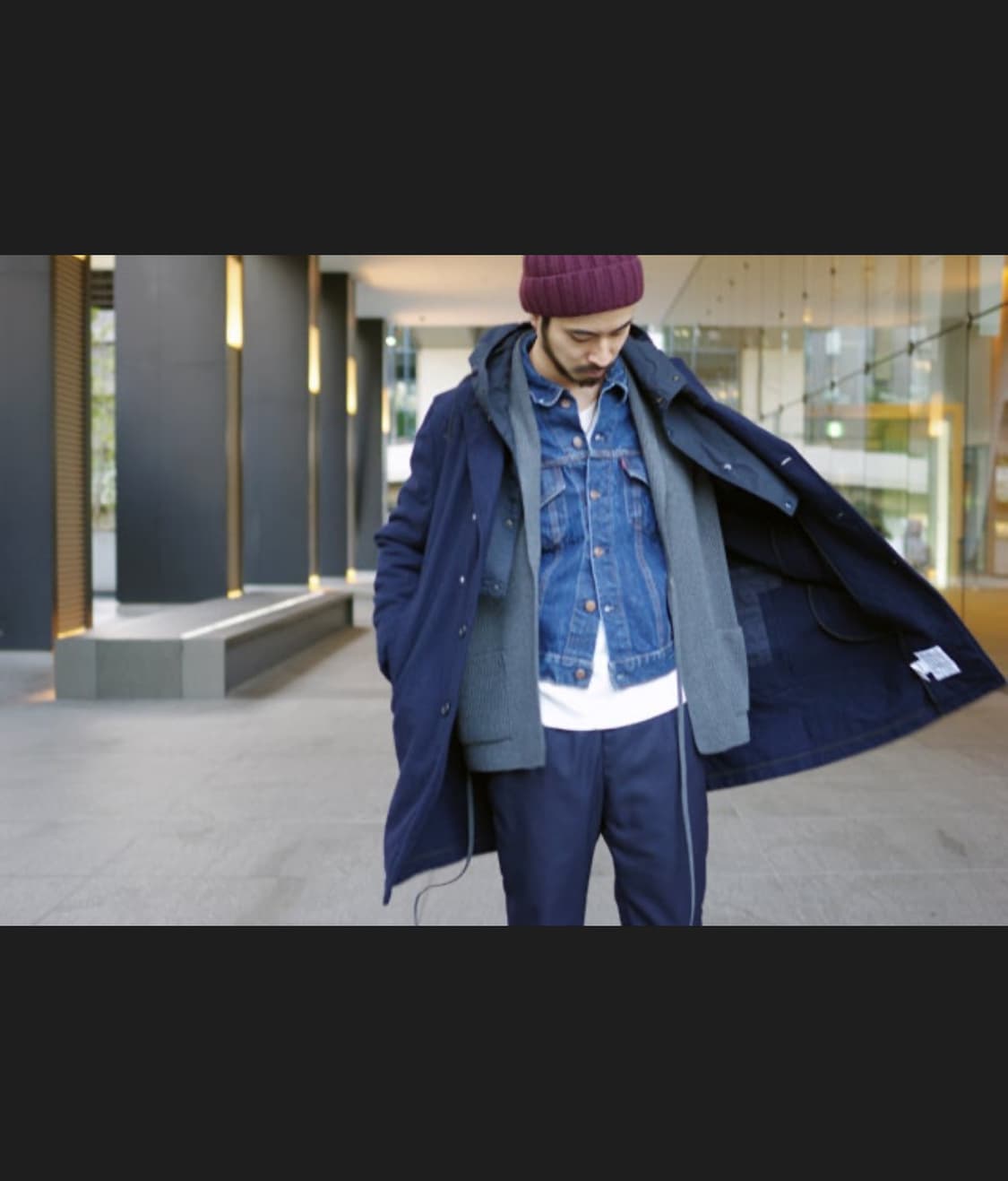 엔지니어드가먼츠 후드 레이어드 체스터필드 코트 상품이미지9