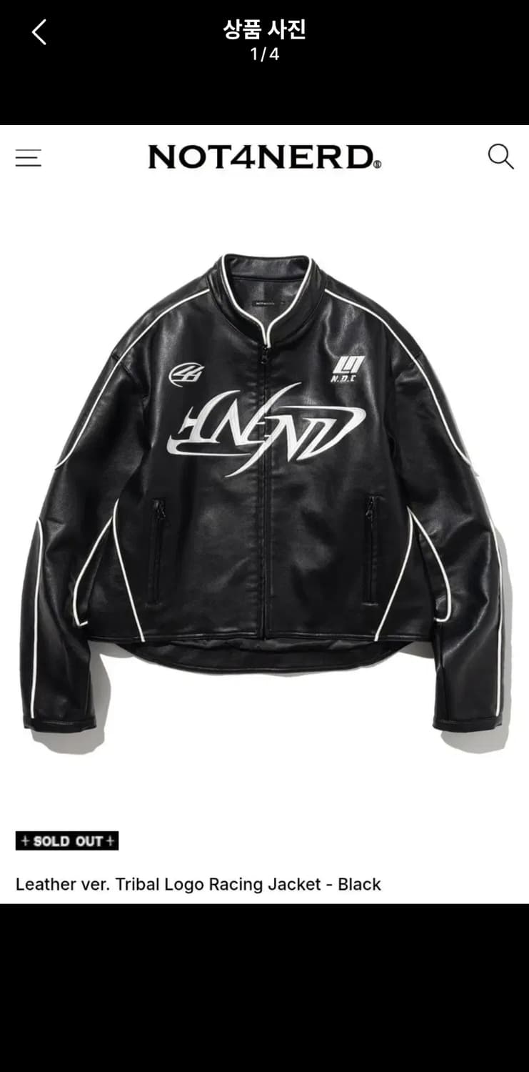 낫포너드 레더 레이싱 자켓 M 상품이미지1