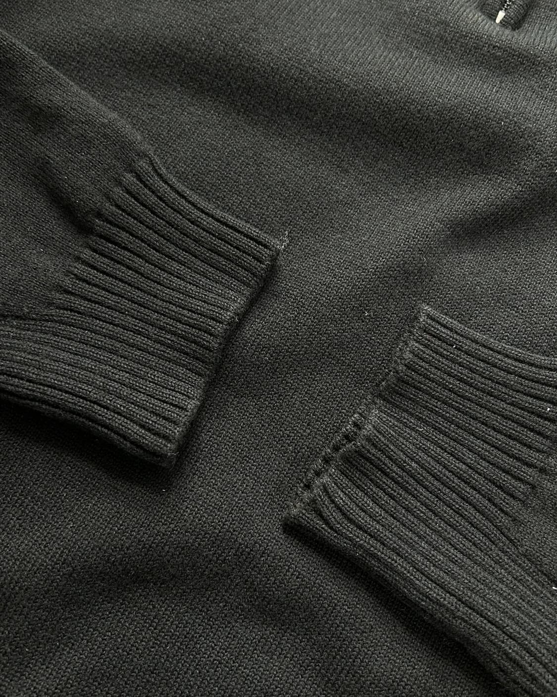 라코스테 블랙 암패치 하프집업 니트 상품이미지5