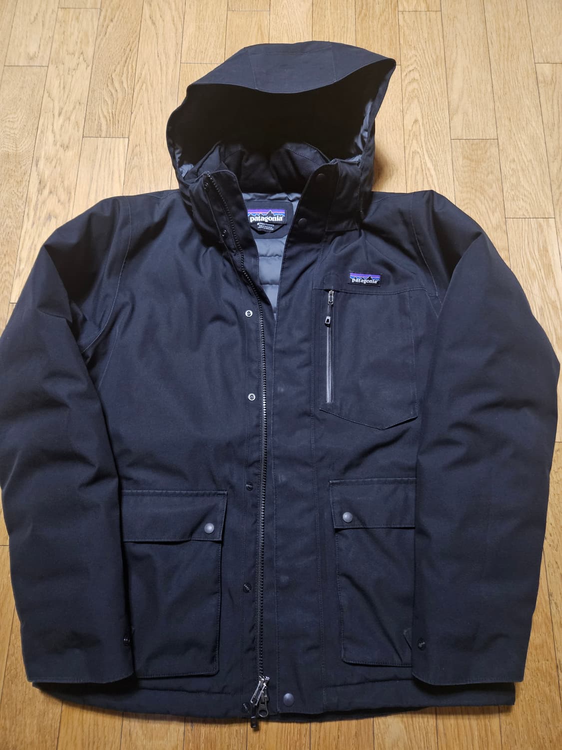 파타고니아 토플레이 방수 패딩 h2no 다운 후디 블랙 상품이미지1