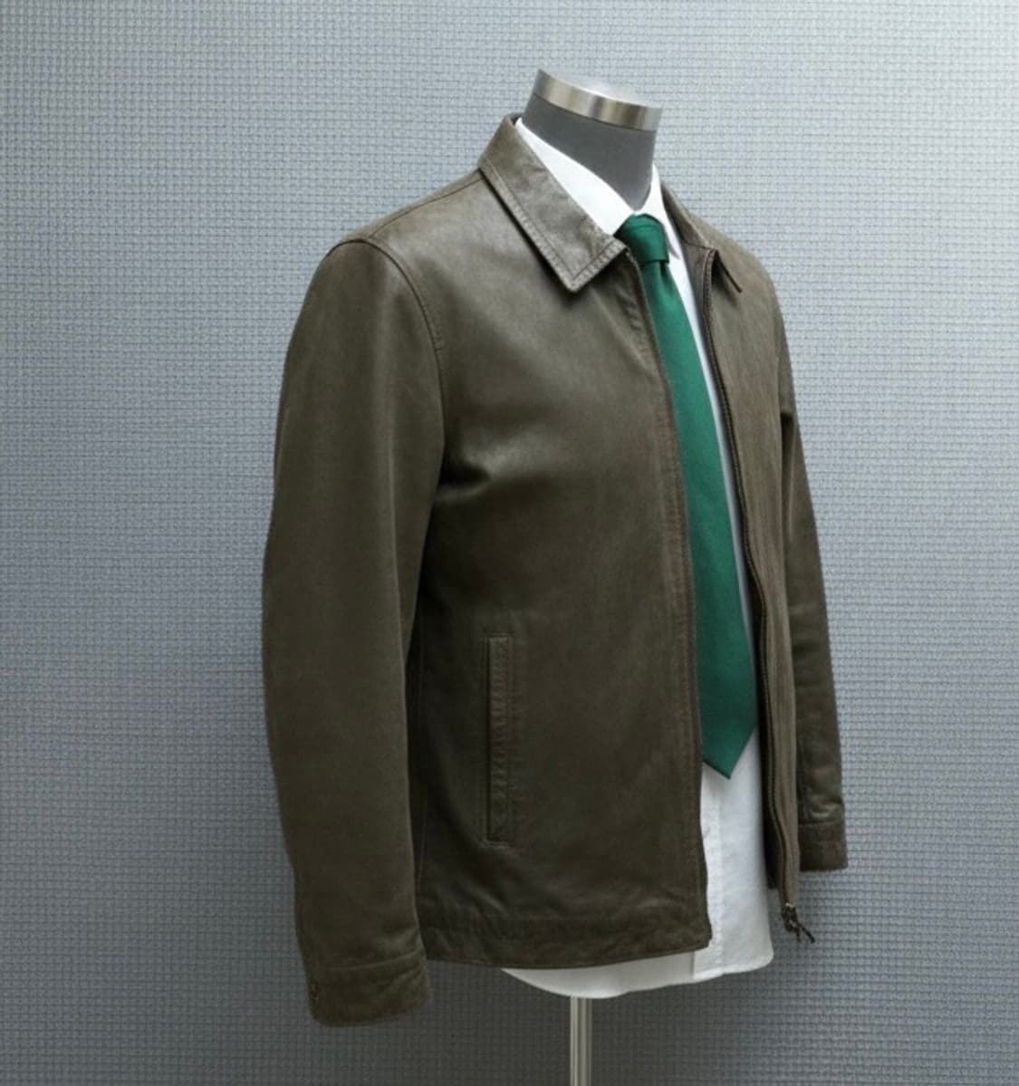 헨리코튼 빈티지 워싱 카프스킨 레더 자켓 상품이미지2