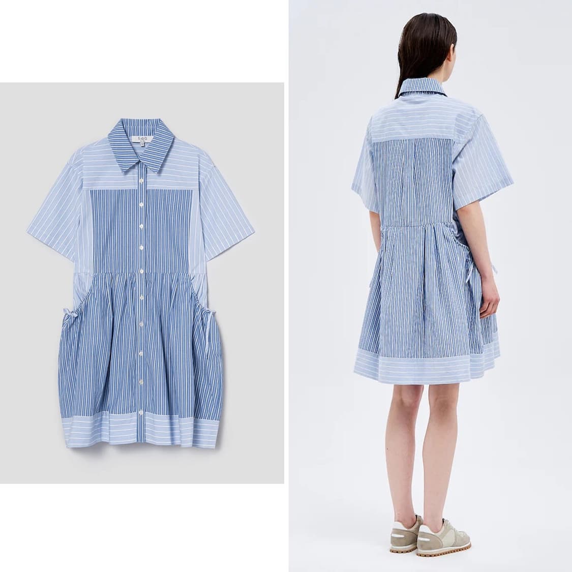 씨뉴욕 25SS 스트라이프 셔츠 튜닉 상품이미지2