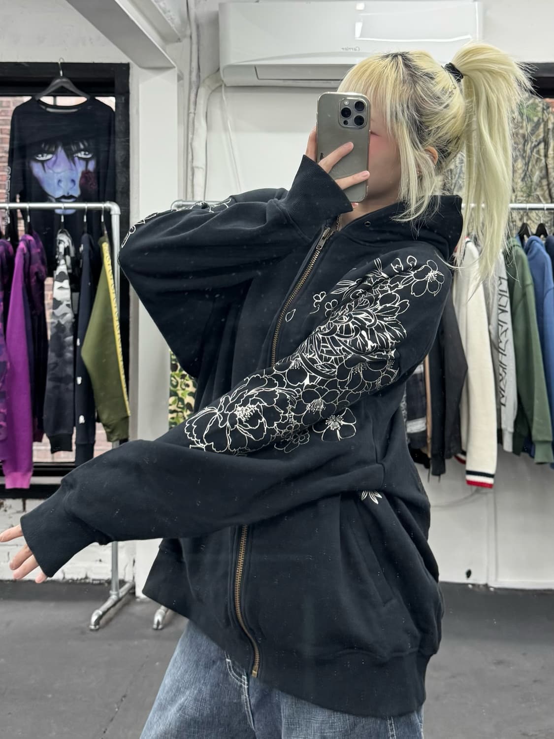 카라쿠리 타마시 오리엔탈 후드집업 상품이미지5