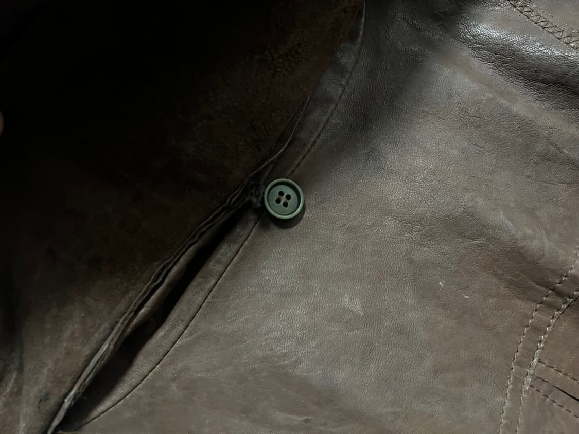 재패니즈 빈티지 퍼 디테일 가죽코트 상품이미지3