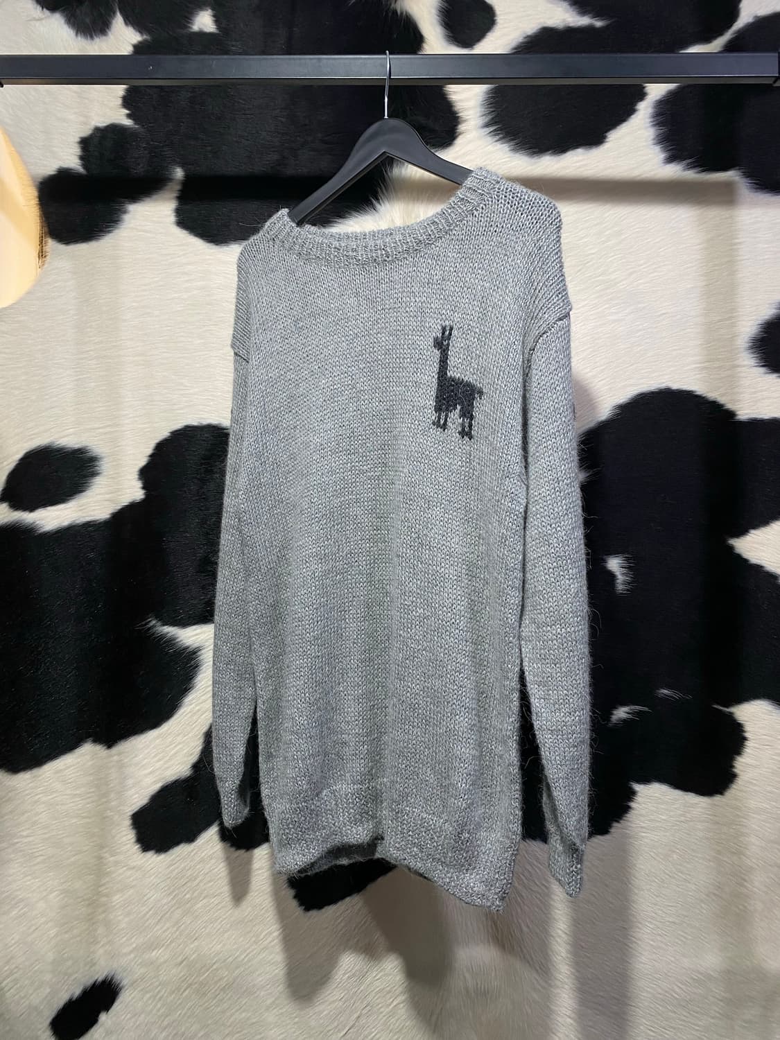 Japanese vtg 사슴 자수 디테일 오버핏 니트 상품이미지2