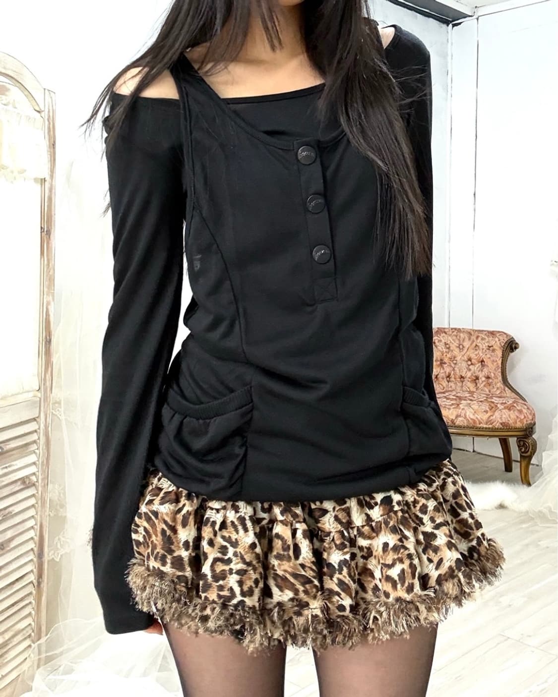 Heaven and Earth Hoodie Layered top 상품이미지3