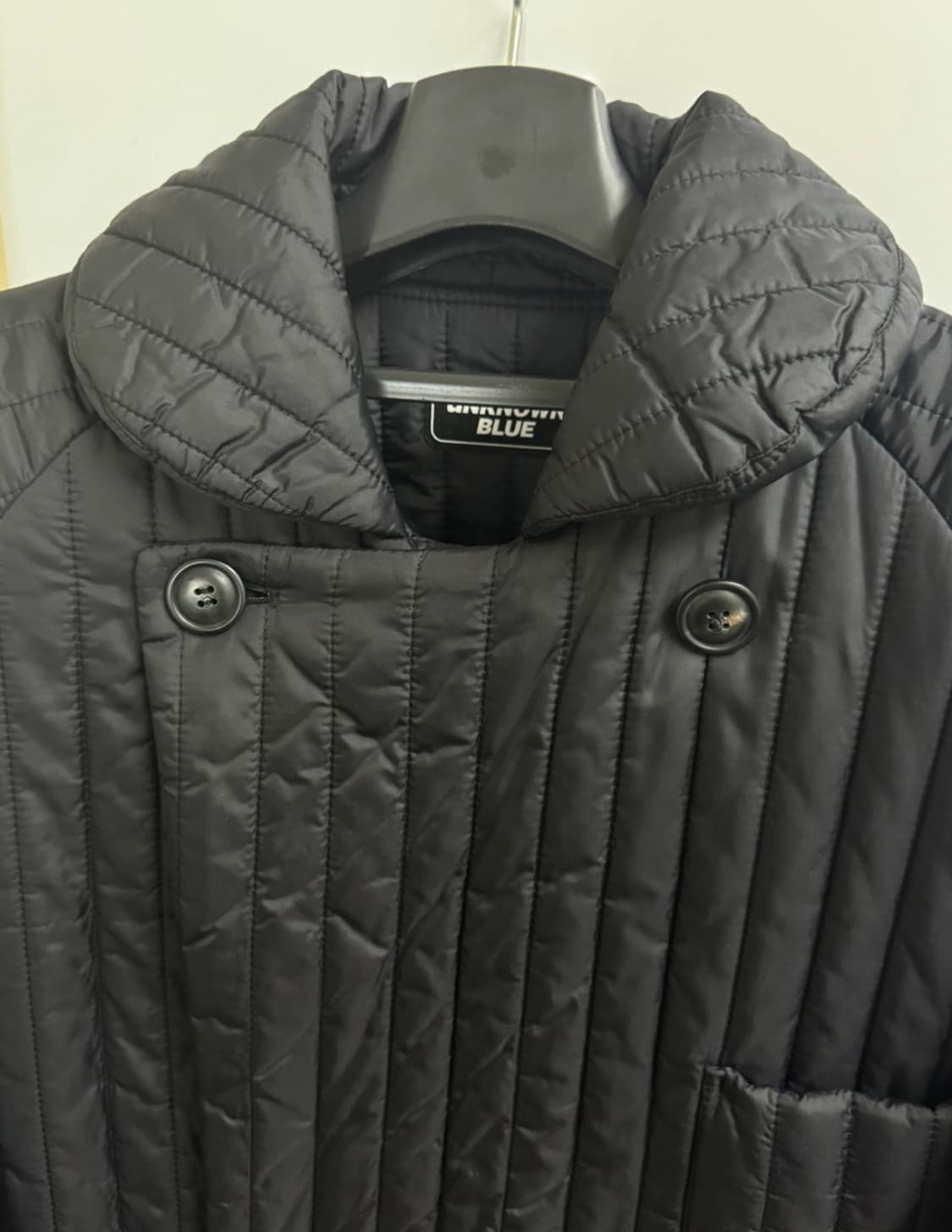 리리스토어 언노운블루 paper padding coat 블랙 상품이미지5