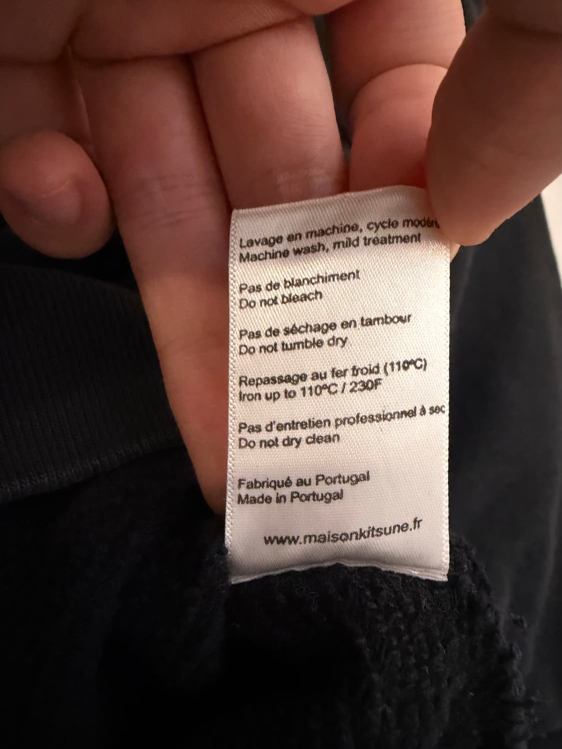 메종키츠네 트리컬러 폭스 맨투맨 스웻셔츠 블랙 상품이미지6