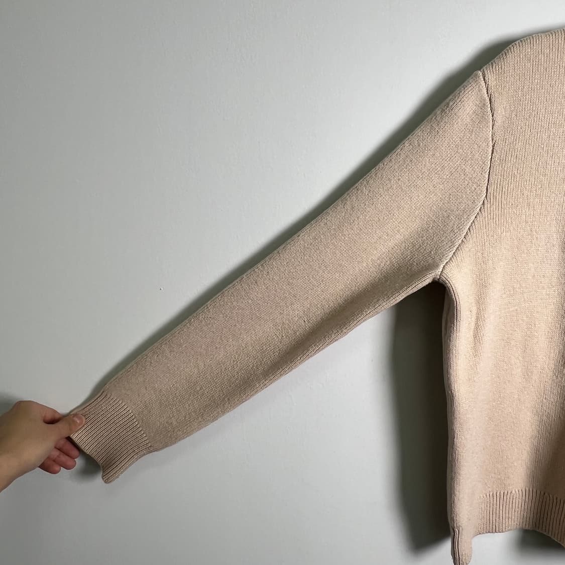 메종키츠네 그레이 폭스 헤드 패치 릴렉스드 울 니트 S 상품이미지7